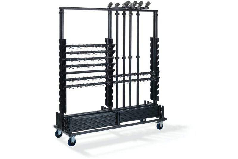 Trolley voor kapstokken 2 meter | voor 10 stuks
