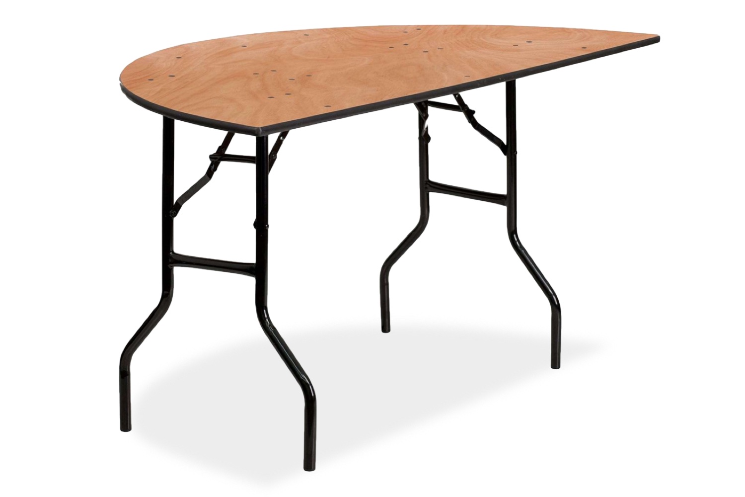 Halfronde klaptafel Ø122cm | houten blad